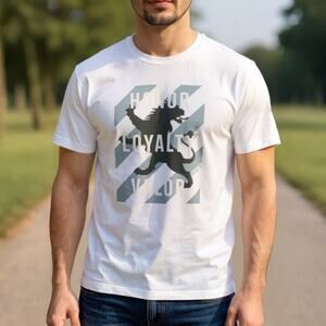 Express Honor Loyalty Valor Lion Crest Tee